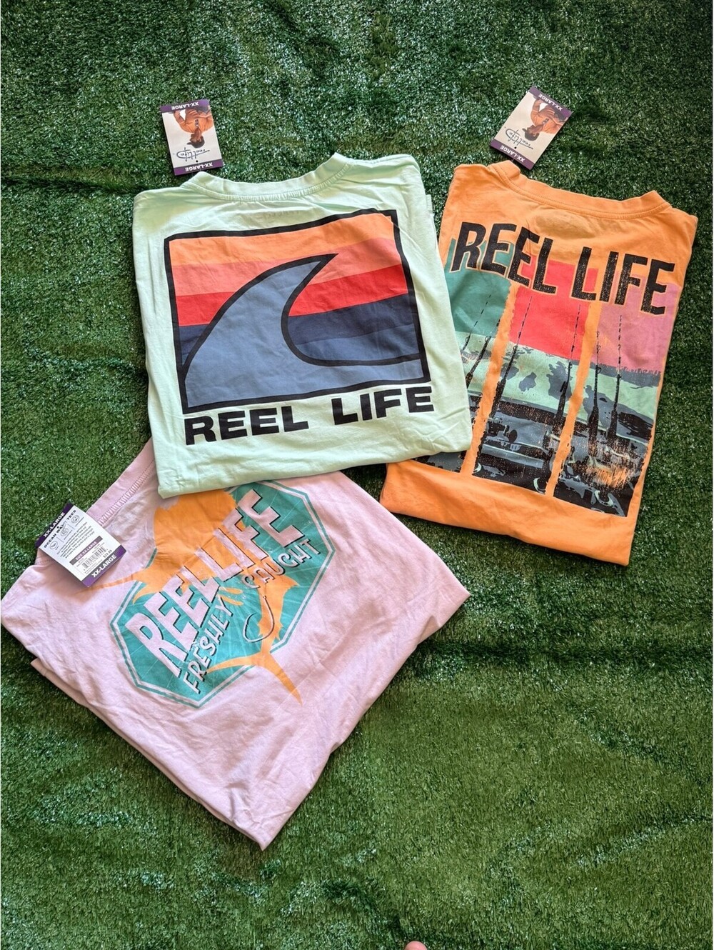 Reel Life | Men's T-shirt NWT Bundle| Size XXL